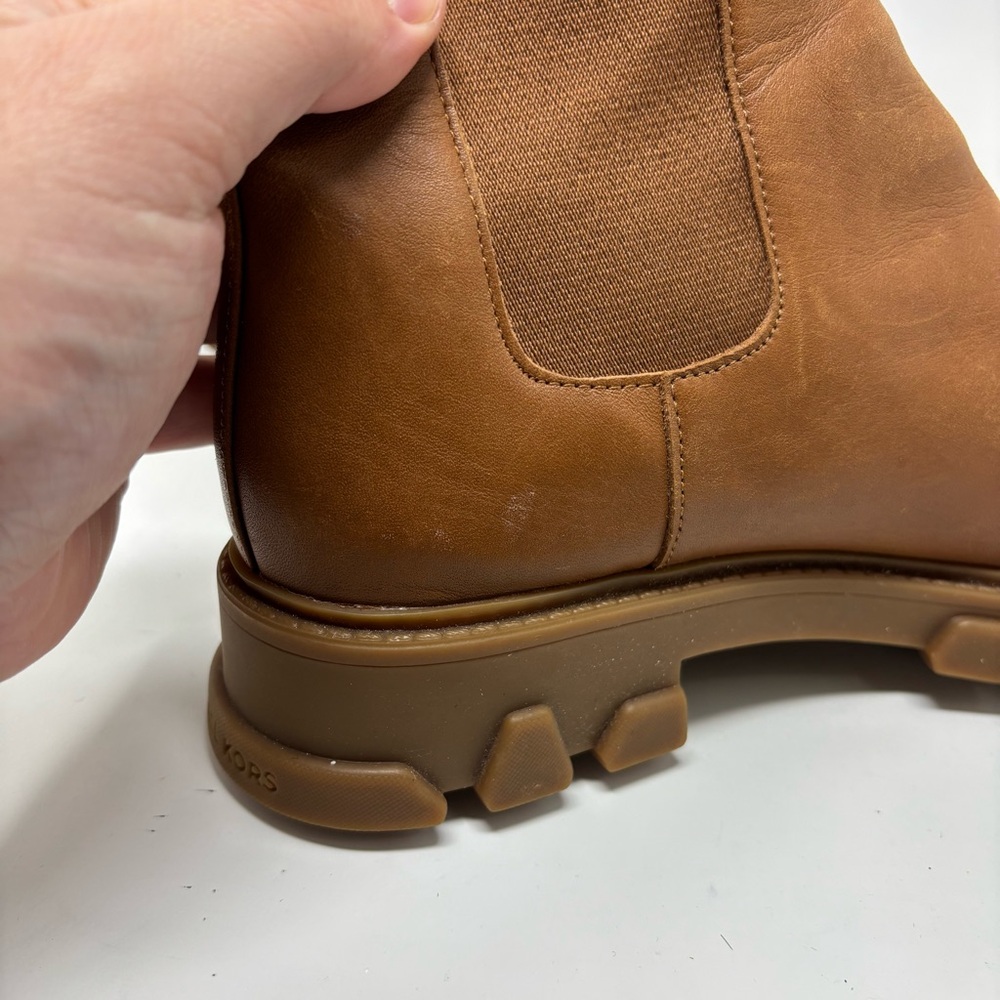 Michael Kors Ridley Strap Chelsea Leather Boots Size 8 - Picture 12 of 16